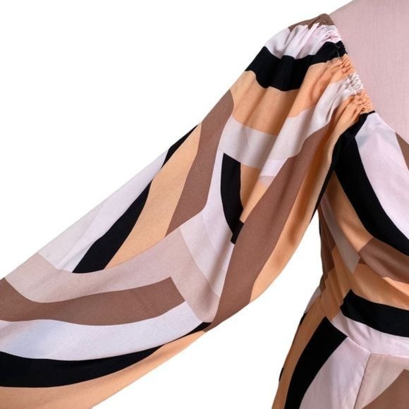 Anthropologie Hutch Geo Wrap Mini Dress in Pink Combo Size XS NWOT - Picture 12 of 16